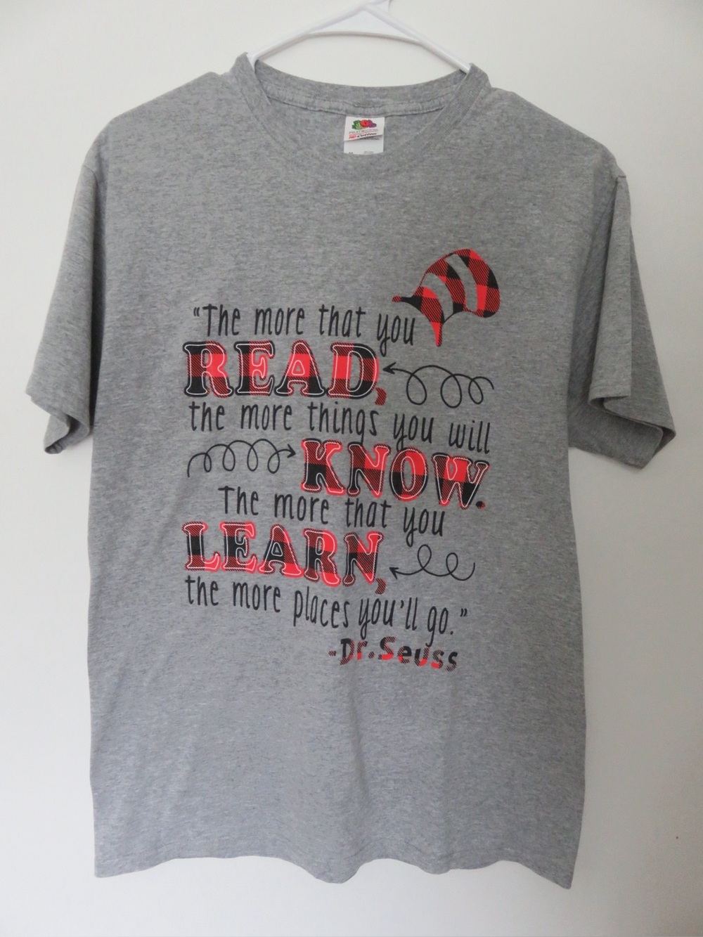Dr Seuss quote gray t-shirt